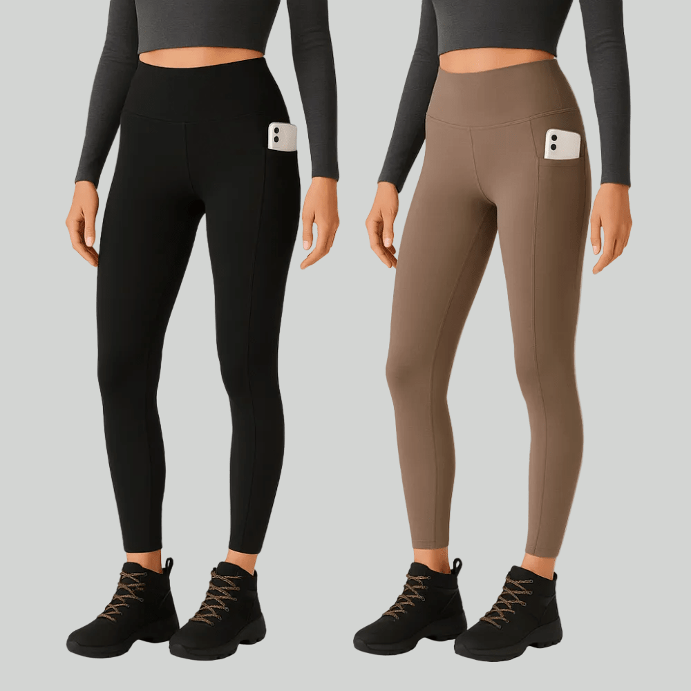 Dames Stretch Hiking Legging – Hoge Taille voor Outdoor Beweging - De Mode OutletKHAKI-CI07I97
