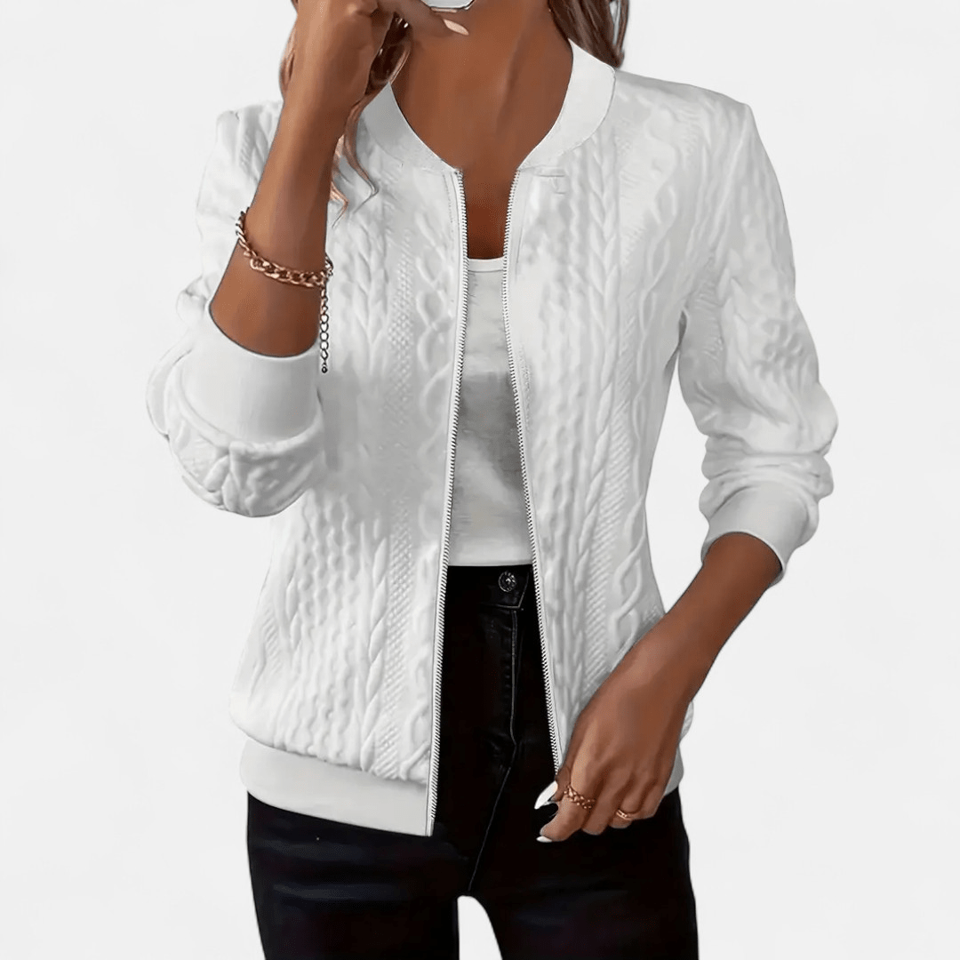 Dames Vest met Kabelpatroon – Stijlvolle Pasvorm voor Dagelijks Gebruik - De Mode OutletDWOD4-DY331001