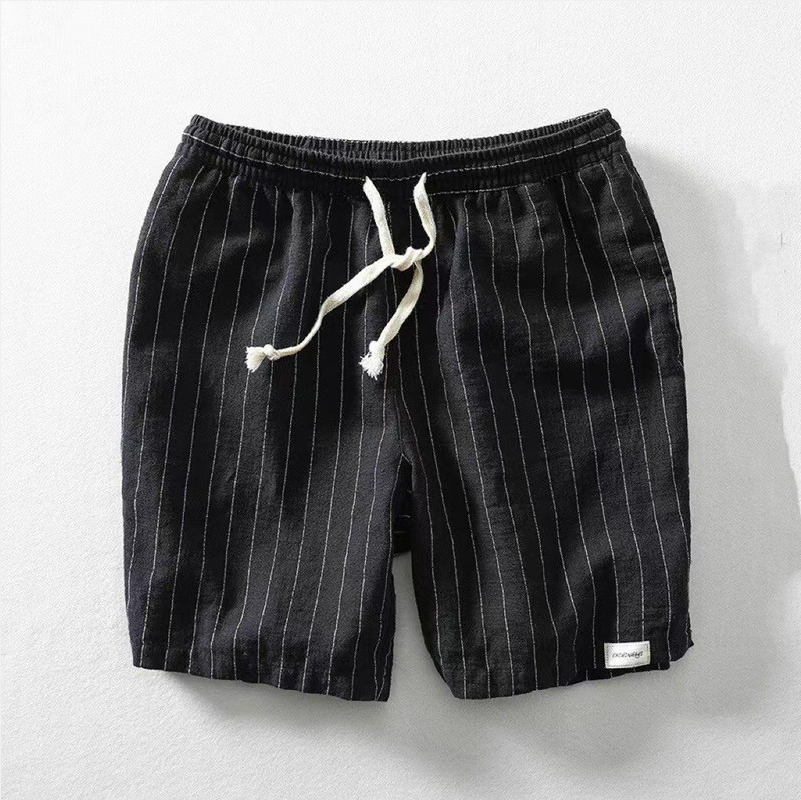 Mauro | Gestreepte Heren Shorts met Elastische Taille