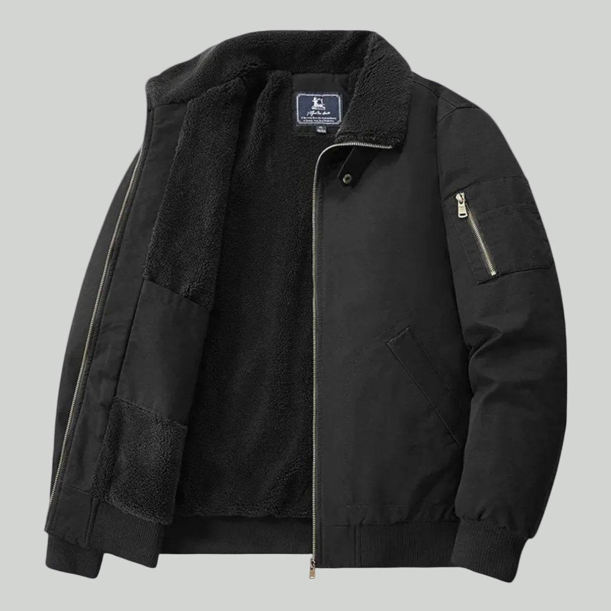 Duurzame Outdoor Jas voor Heren – Geïsoleerde Laag voor Koud Weer Gebruik - De Mode OutletBLACK-DS76L34