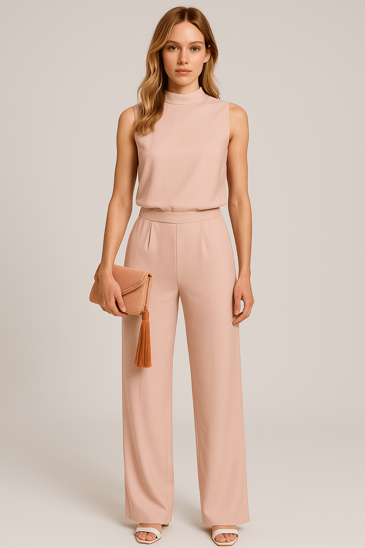 Elegante Mouwloze Jumpsuit met Wijde Pijpen | Stijlvol en Veelzijdig - De Mode OutletSKU_1762255086341_785