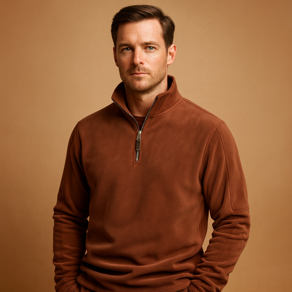 Fleece Pullover Heren | Trui met Half-Zip Rits en Zachte Fleece