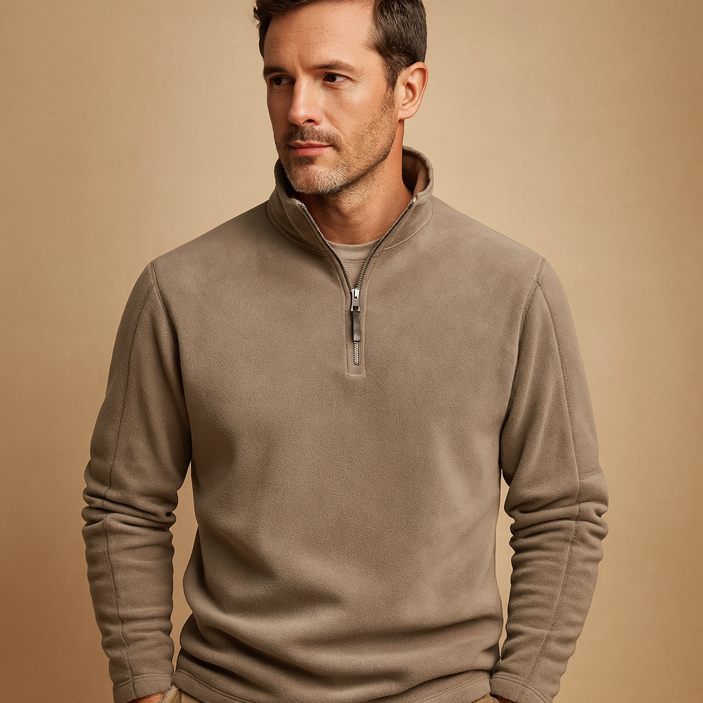 Fleece Pullover Heren | Trui met Half-Zip Rits en Zachte Fleece