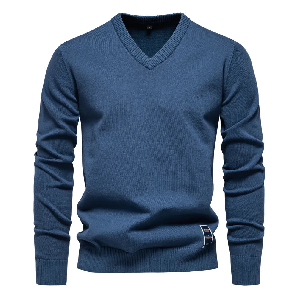Klassieke heren trui met V-hals voor verfijnde elegantie en ultiem comfort