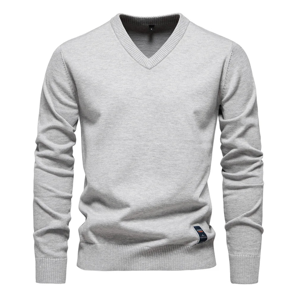 Klassieke heren trui met V-hals voor verfijnde elegantie en ultiem comfort