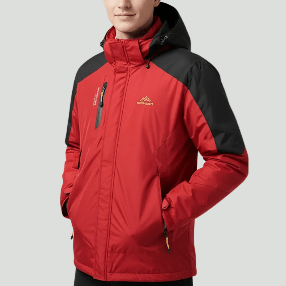 Geïsoleerde Regenjas – Waterafstotende Outdoor Laag voor Koele Omstandigheden - De Mode OutletRED-XY17J82