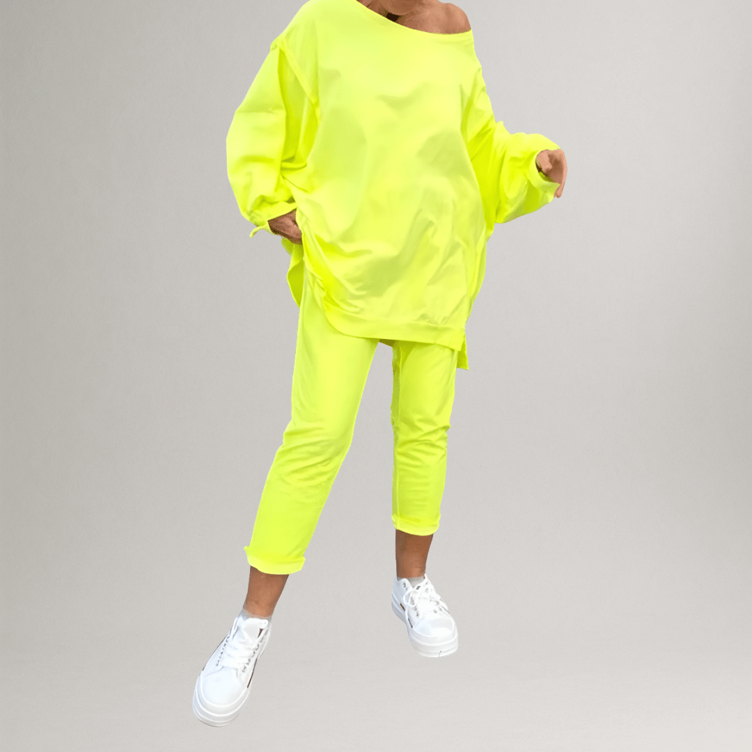 Huispak Dames Oversized – Geel - beeld 2