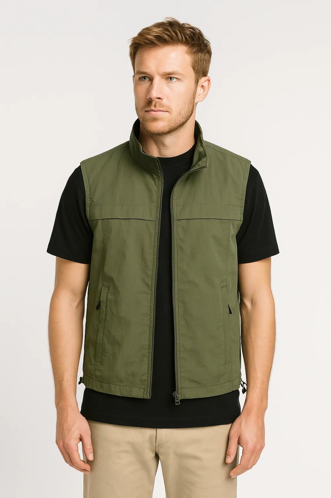 Heren Bodywarmer met Hoge Kraag en Lichtgewicht Ontwerp - De Mode Outlet