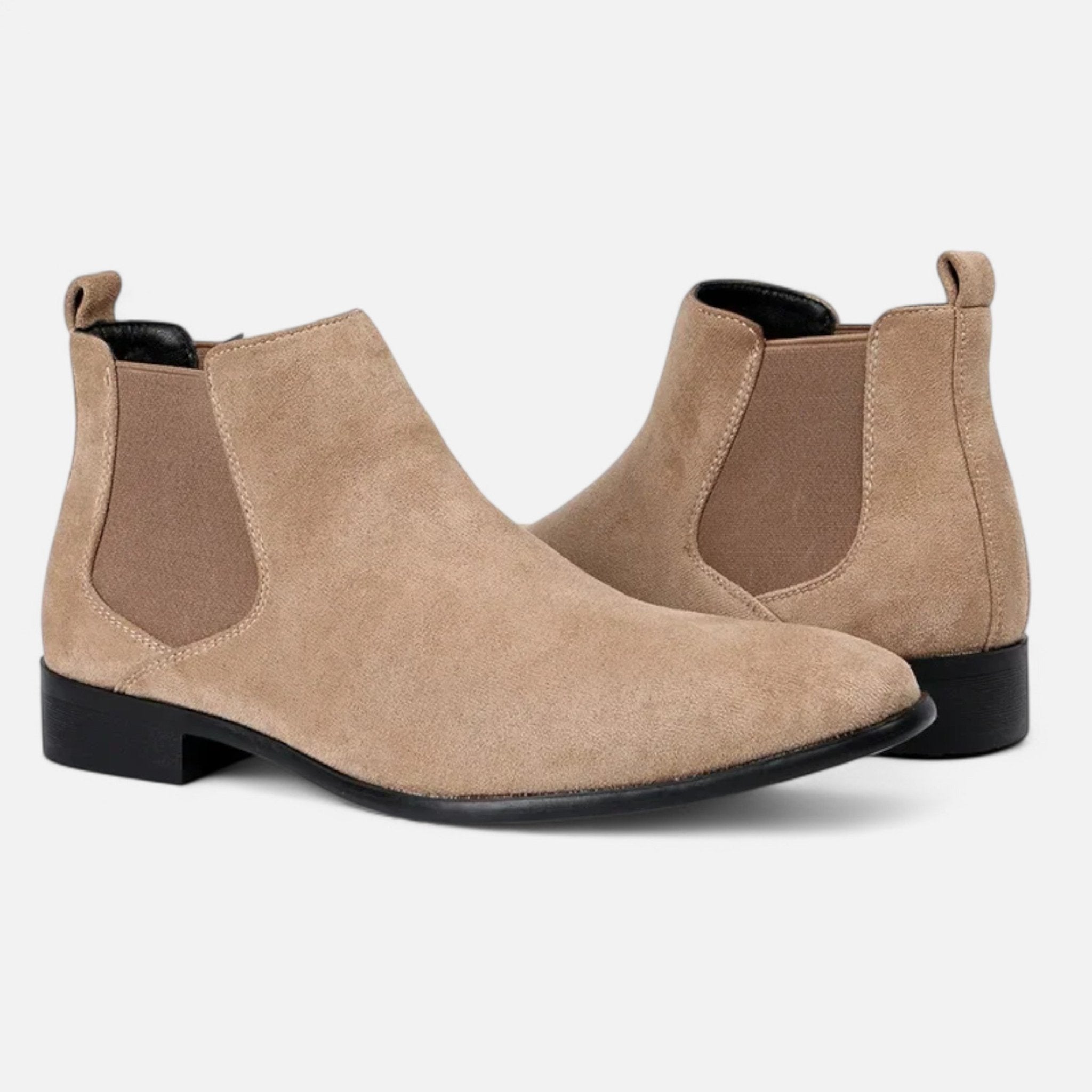 Heren Chelsea Boots met Elastische Panelen en Enkellaarsvorm - De Mode Outlet