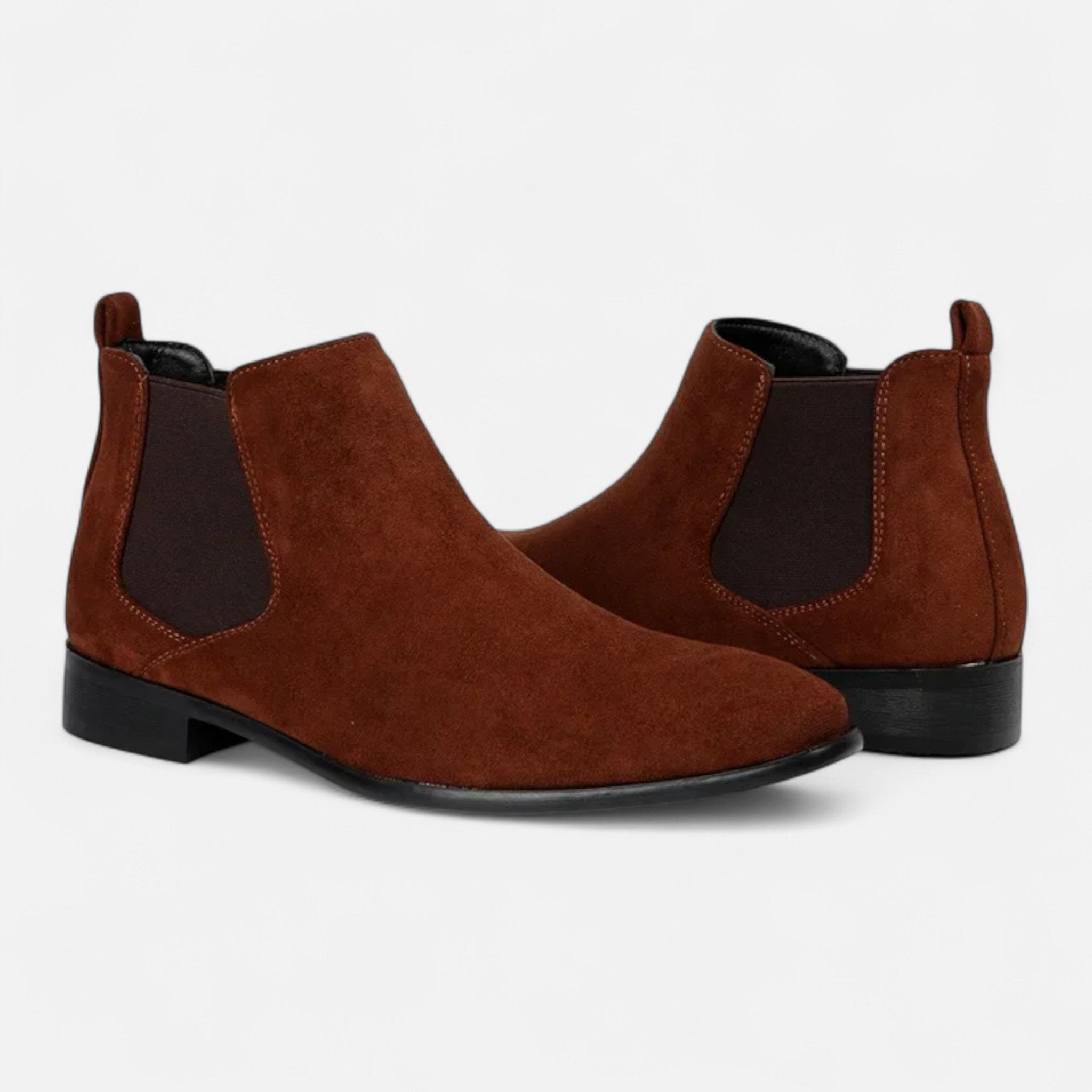 Heren Chelsea Boots met Elastische Panelen en Enkellaarsvorm - De Mode Outlet
