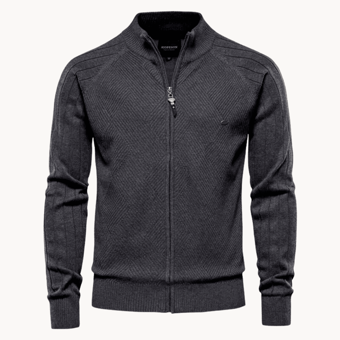 Heren Fijngebreid Vest met Ritssluiting en Staande Kraag | Stijlvol en Comfortabel - De Mode OutletSKU_1759929059533_220