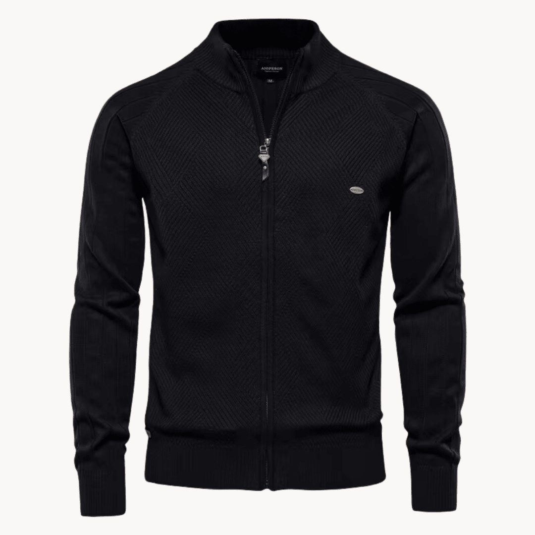 Heren Fijngebreid Vest met Ritssluiting en Staande Kraag | Stijlvol en Comfortabel - De Mode OutletSKU_1759929059533_220
