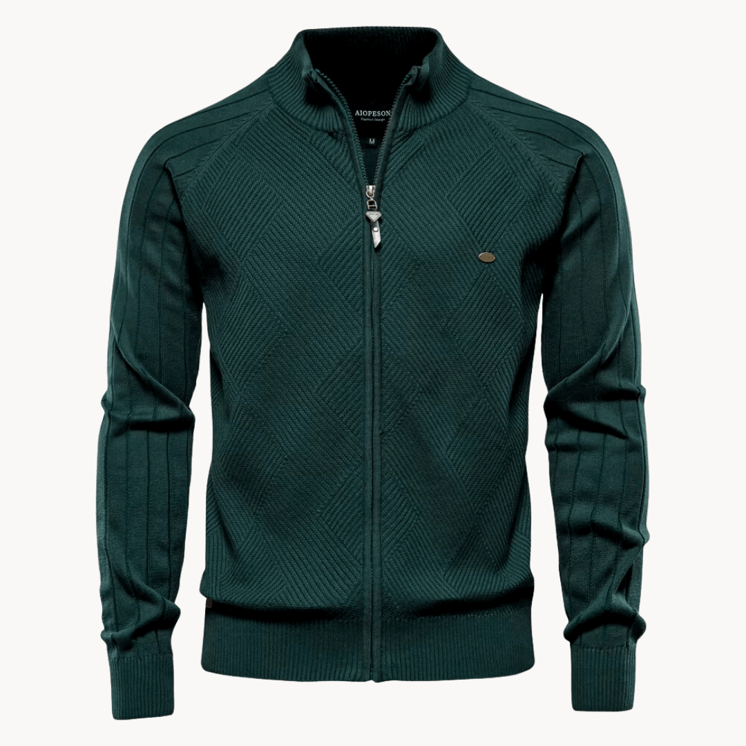 Heren Fijngebreid Vest met Ritssluiting en Staande Kraag | Stijlvol en Comfortabel - De Mode OutletSKU_1759929059533_220