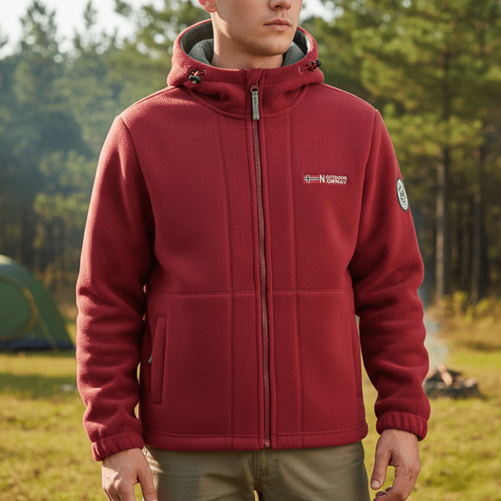 Heren Fleece Jas met Winddichte Afwerking – Ademend en Comfortabel - De Mode OutletRED-SI54L66