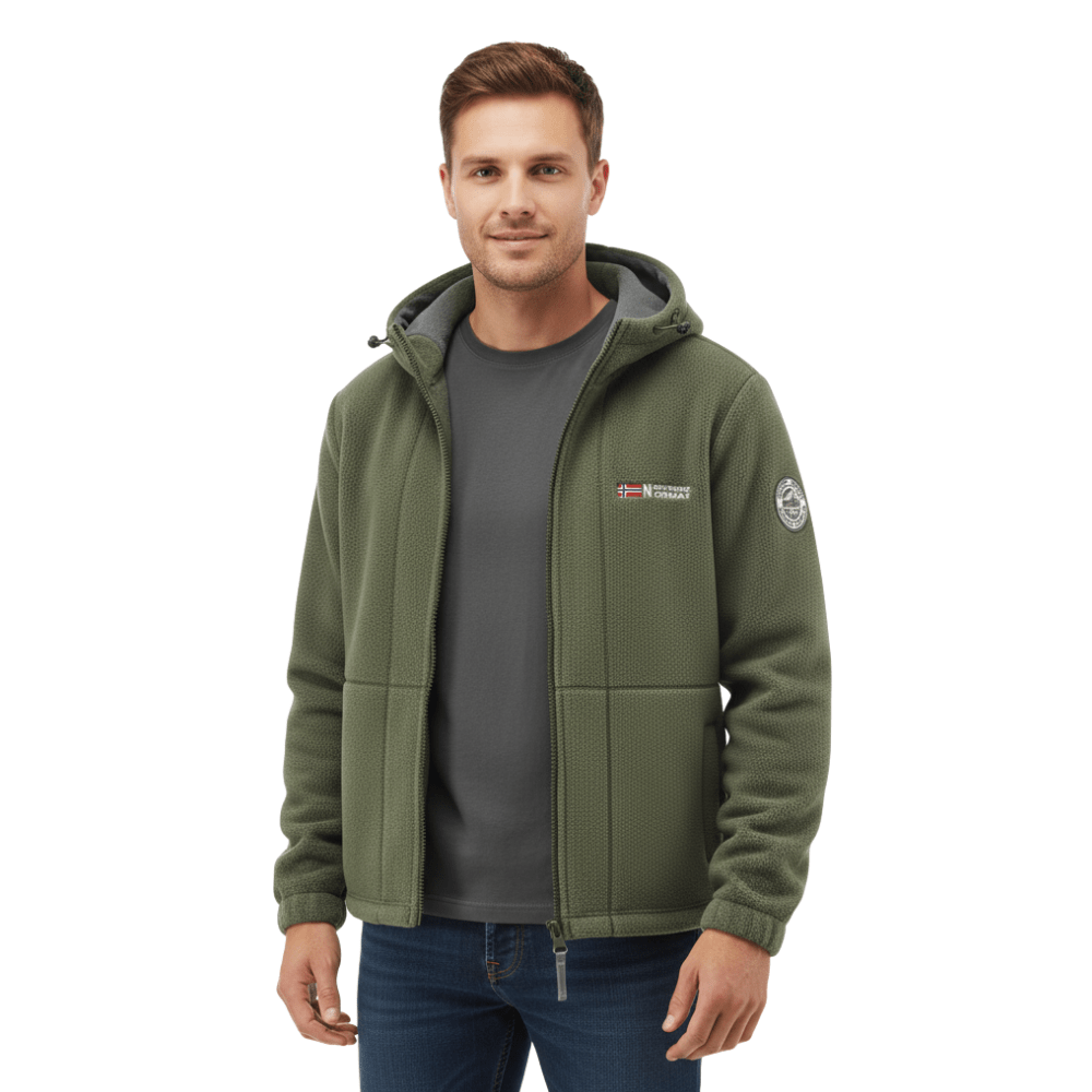 Heren Fleece Jas met Winddichte Afwerking – Ademend en Comfortabel - De Mode OutletBLACK-TB66L55