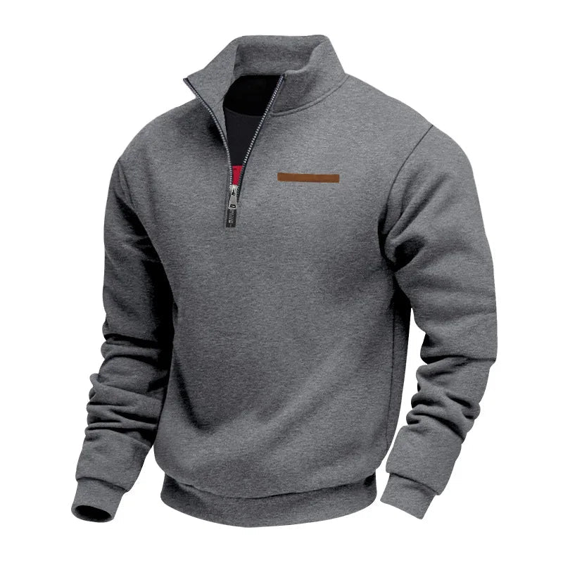 Heren Fleece Sweater met Half - Zip | Regular Fit met Moderne Look - De Mode Outlet