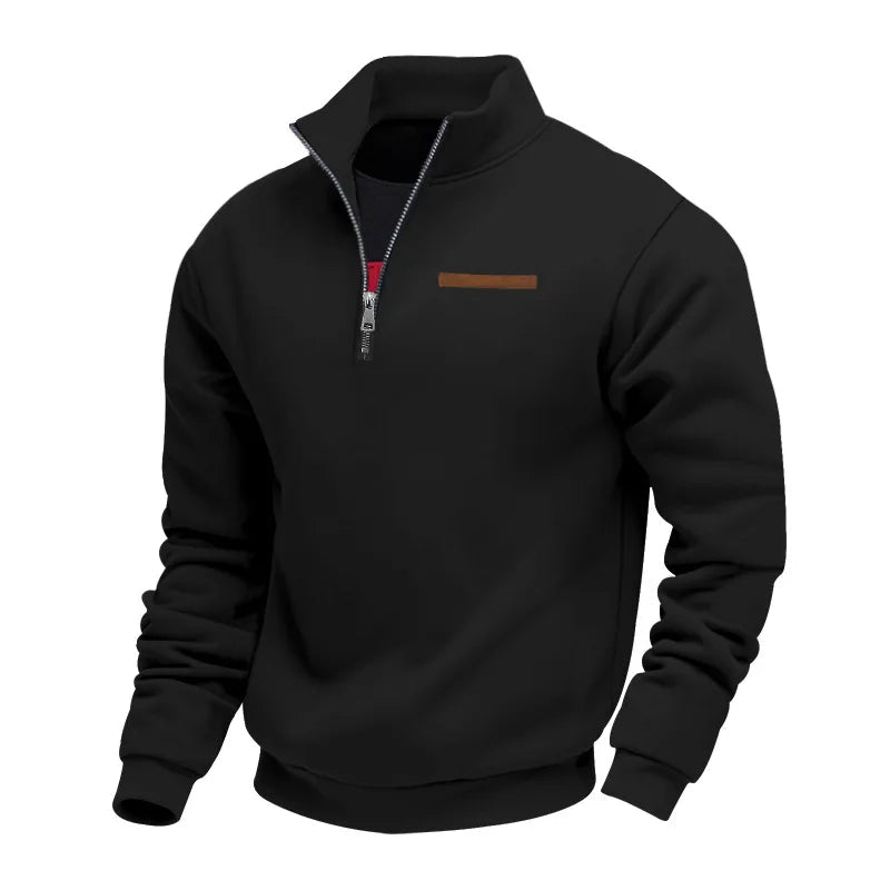 Heren Fleece Sweater met Half - Zip | Regular Fit met Moderne Look - De Mode Outlet