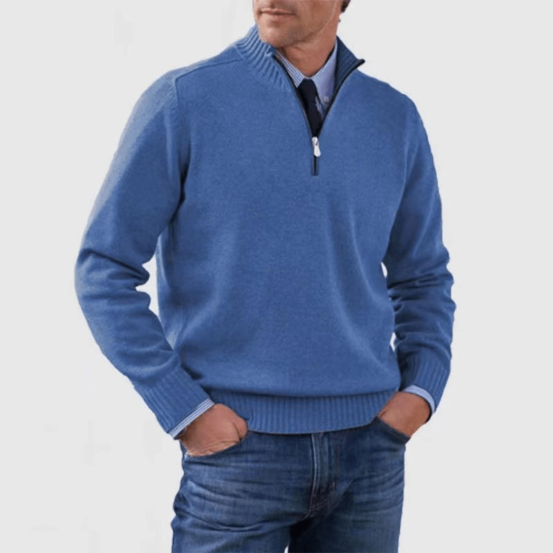 Heren Half - Zip Trui | Regular Fit met Moderne Uitstraling - De Mode OutletDMED2-QZ095031