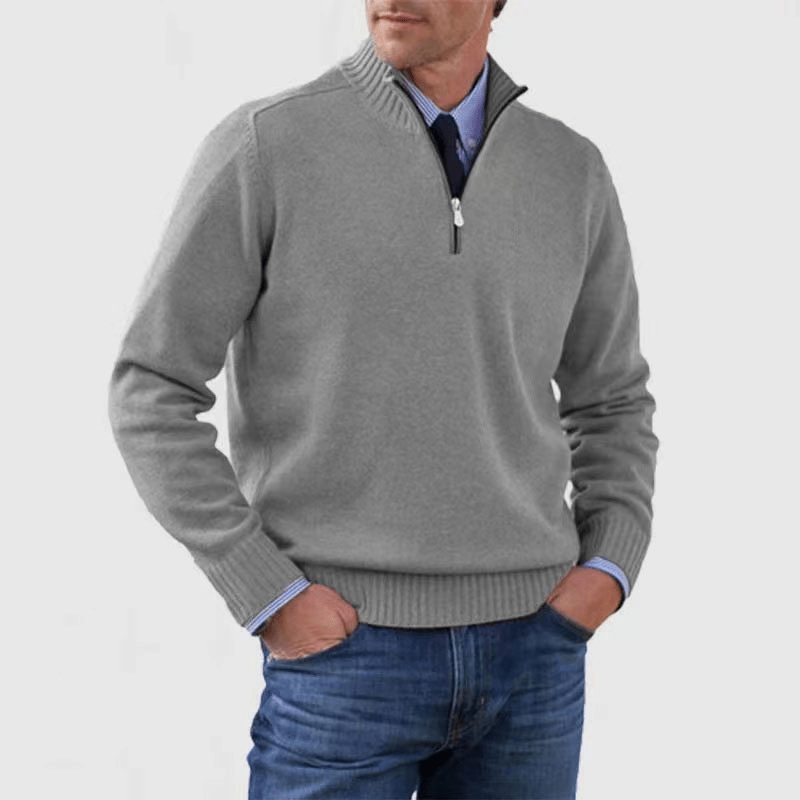 Heren Half - Zip Trui | Regular Fit met Moderne Uitstraling - De Mode OutletDMED2-QZ095055