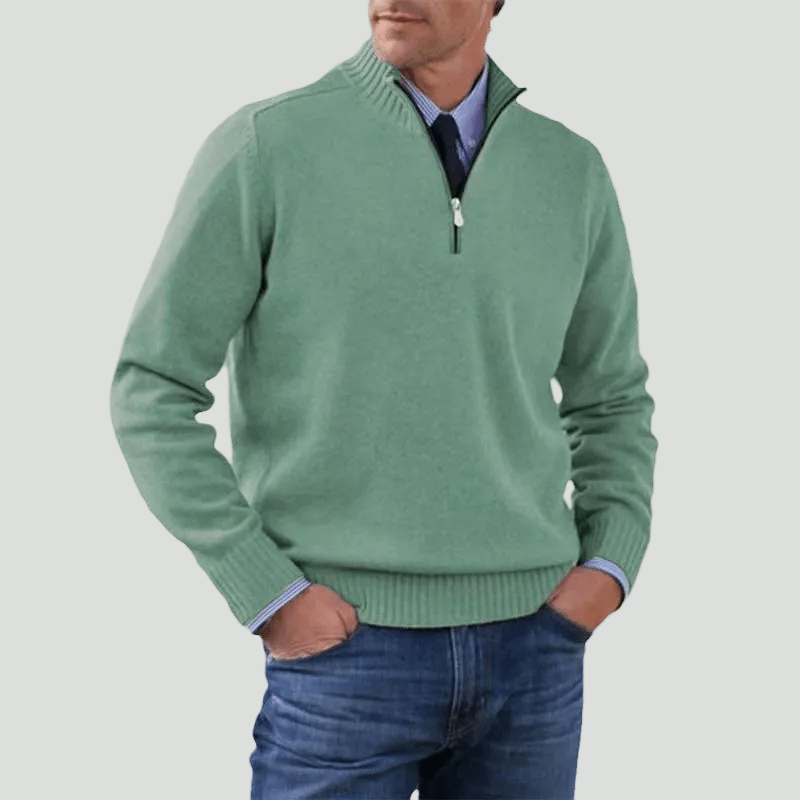 Heren Half - Zip Trui | Regular Fit met Moderne Uitstraling - De Mode OutletDMED2-QZ095037