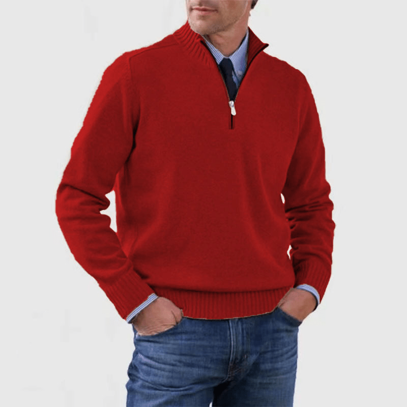Heren Half - Zip Trui | Regular Fit met Moderne Uitstraling - De Mode OutletDMED2-QZ095001