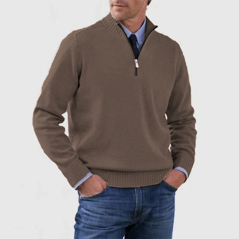 Heren Half - Zip Trui | Regular Fit met Moderne Uitstraling - De Mode Outlet