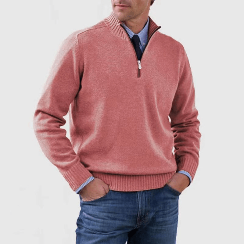 Heren Half - zip Trui | Warm, regular fit en stijlvol - De Mode OutletDMED2-QZ095049