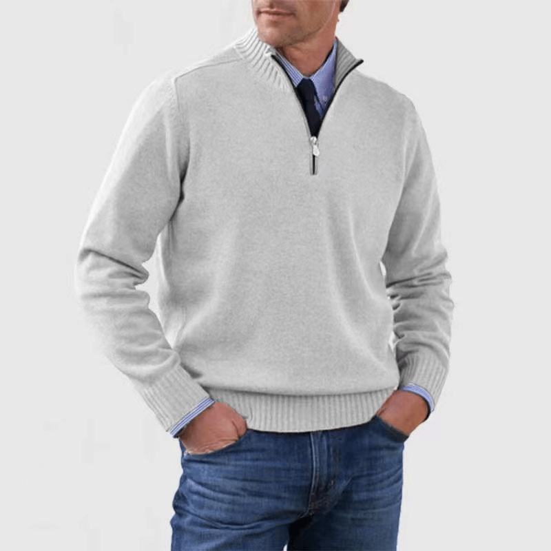 Heren Half - zip Trui | Warm, regular fit en stijlvol - De Mode Outlet
