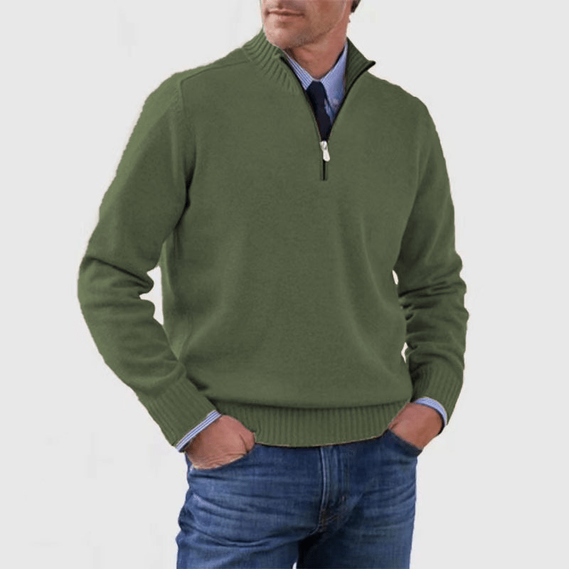 Heren Half - zip Trui | Warm, regular fit en stijlvol - De Mode Outlet