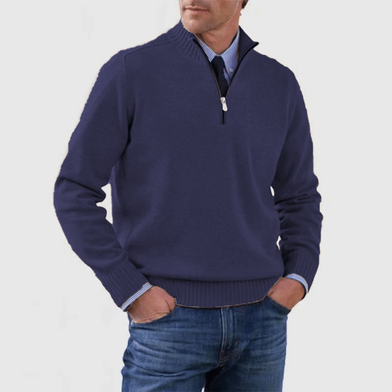 Heren Half - zip Trui | Warm, regular fit en stijlvol - De Mode Outlet