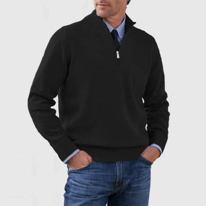 Heren Half - zip Trui | Warm, regular fit en stijlvol - De Mode OutletDMED2-QZ095019