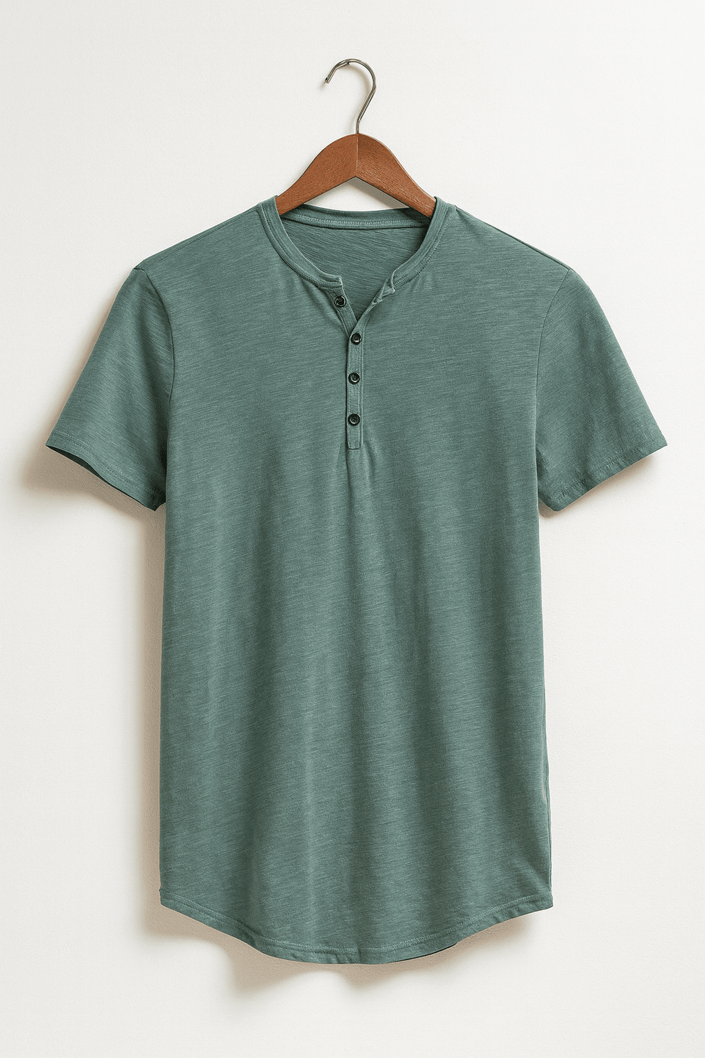 Heren Henley - shirt – Zacht met klassieke knoopsluiting - De Mode Outlet