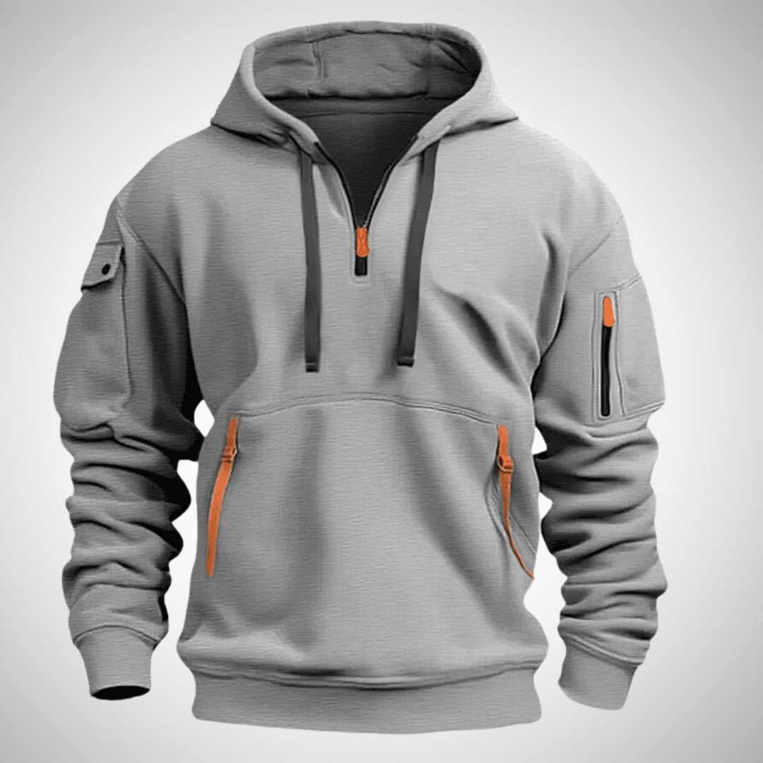 Heren Hoodie met Kwart Rits | Comfortabele en Stijlvolle Pullover - De Mode OutletDMED1-CL966009