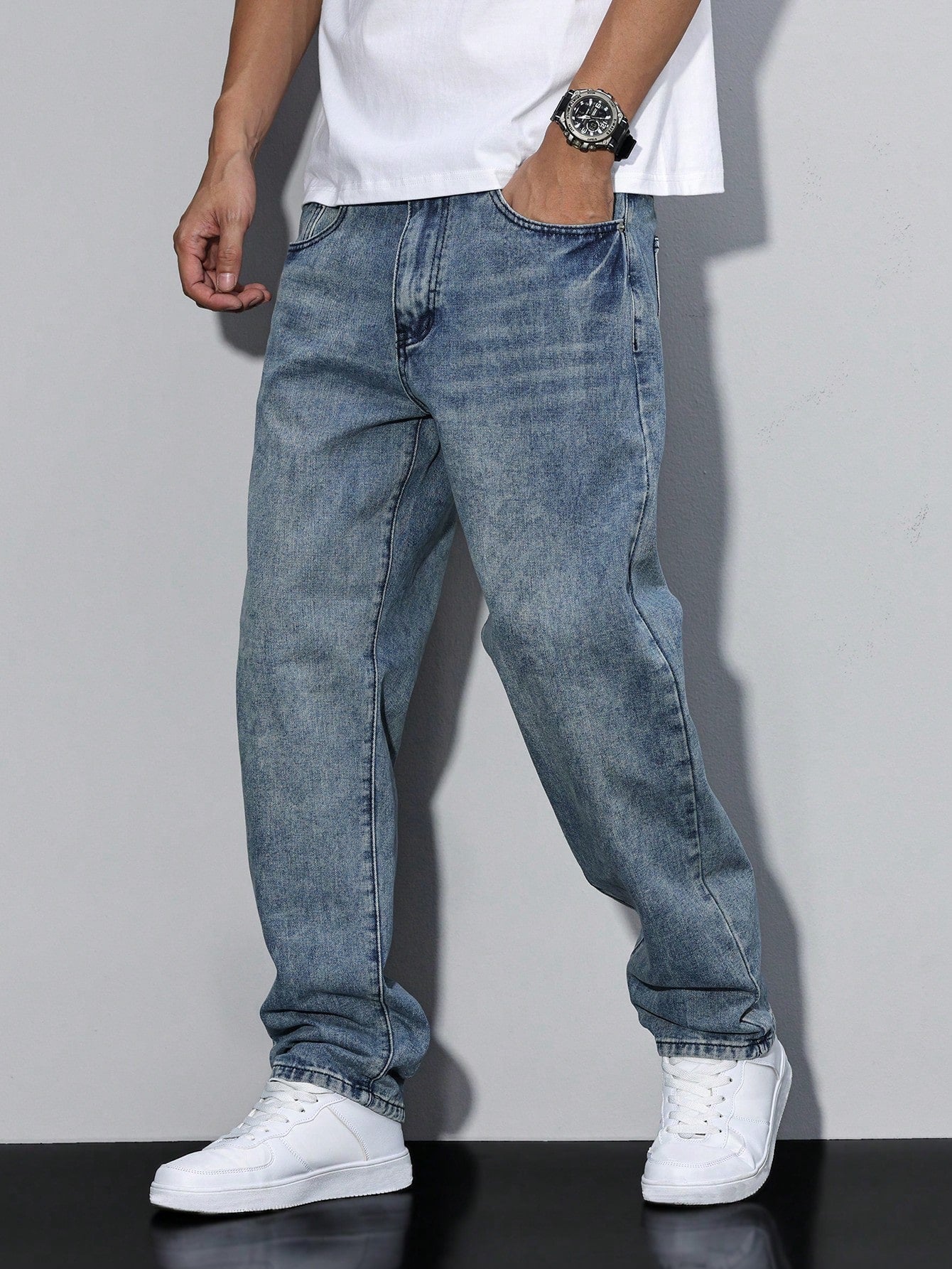 Heren jeans | Losse baggy fit met moderne en casual uitstraling - De Mode Outlet7652934516822-Kleur 1/XS