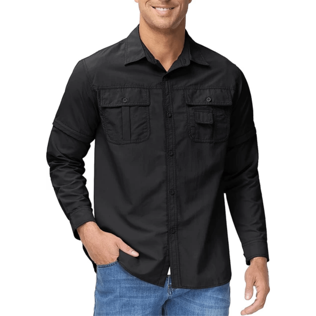 Heren Outdoor Shirt met Afritsbare Mouwen en Sneldrogend Ontwerp - De Mode Outlet47438215725964