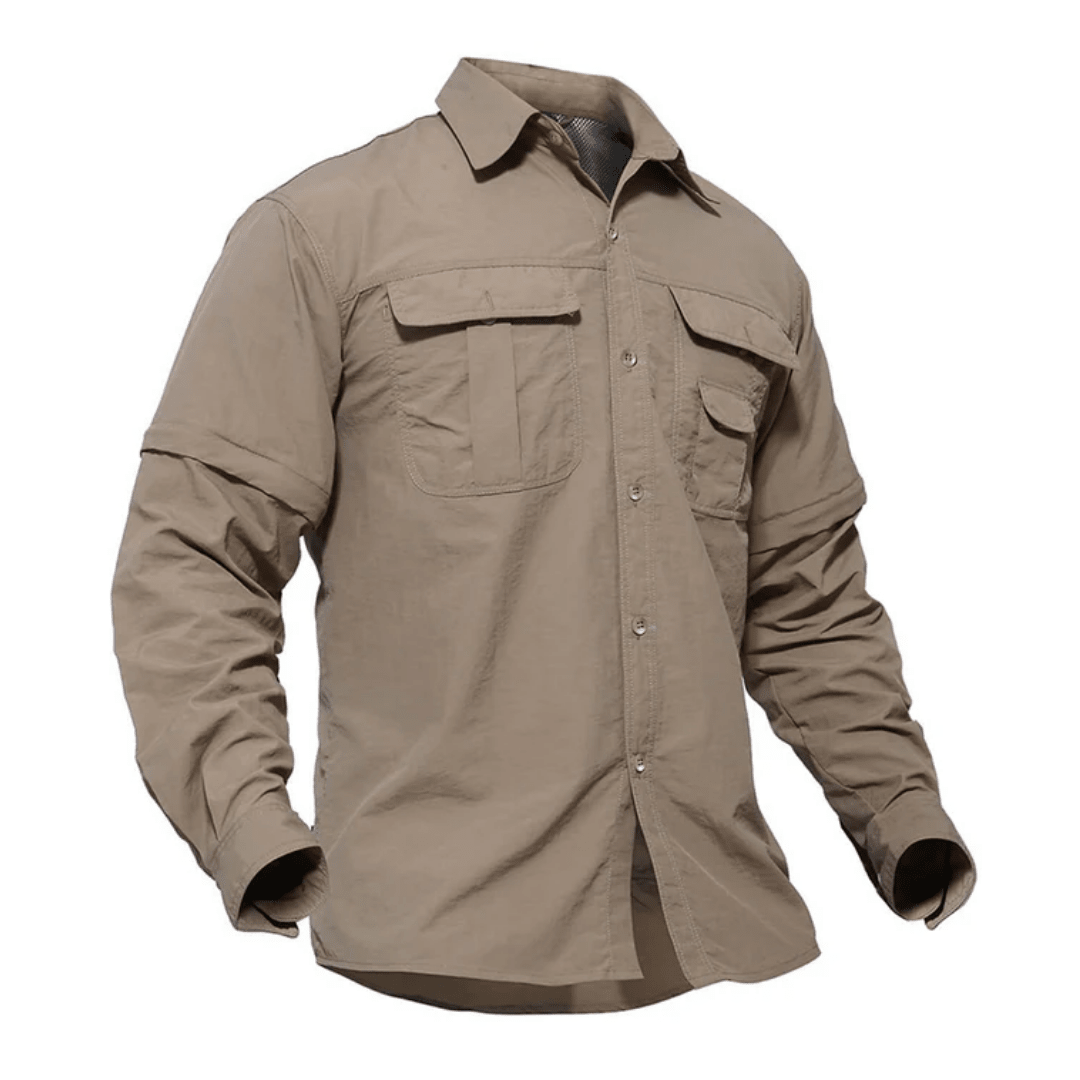 Heren Outdoor Shirt met Afritsbare Mouwen en Sneldrogend Ontwerp - De Mode Outlet47290969445196