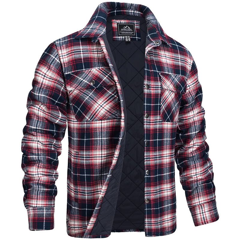 Heren overshirt met ruitpatroon | Warm en stoer ontwerp - De Mode OutletFn1755445752833828660