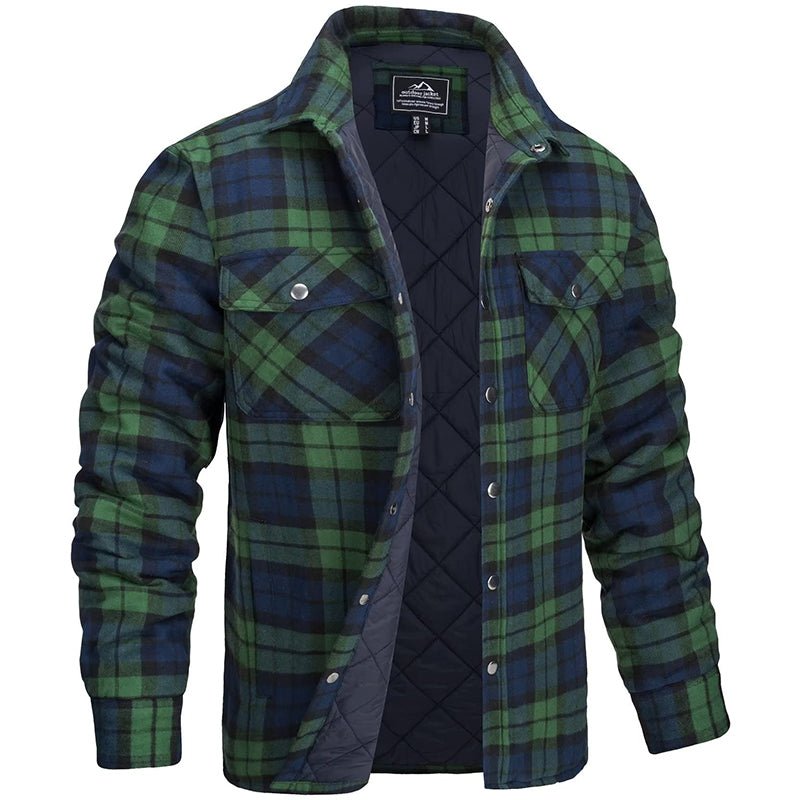 Heren overshirt met ruitpatroon | Warm en stoer ontwerp - De Mode Outletmj1755445752831336101