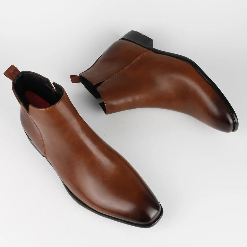 Heren Retro Laarzen met Rits en Stevige Zool - De Mode Outlet
