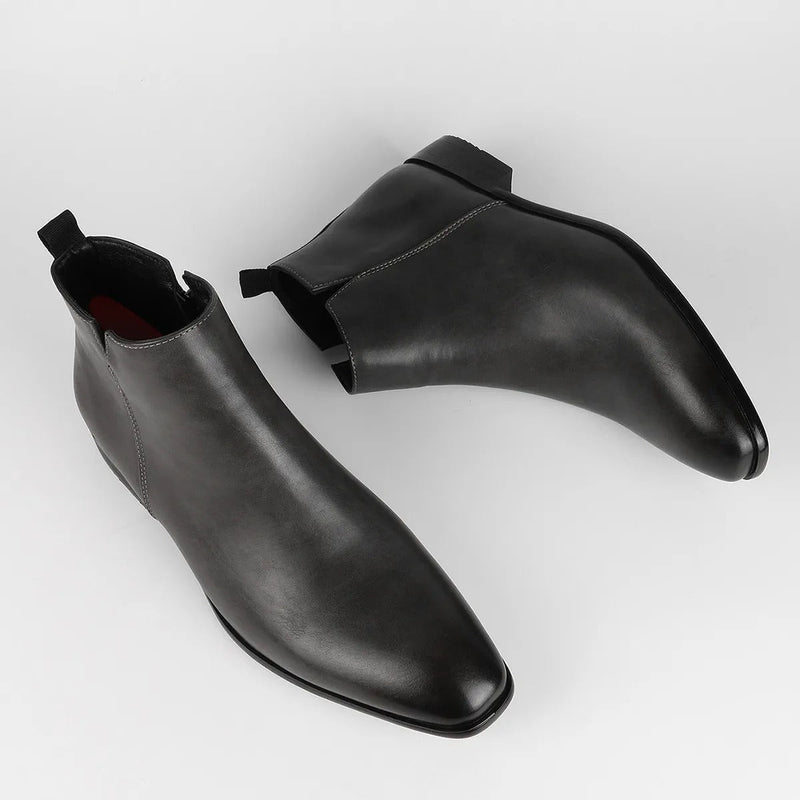 Heren Retro Laarzen met Rits en Stevige Zool - De Mode Outlet