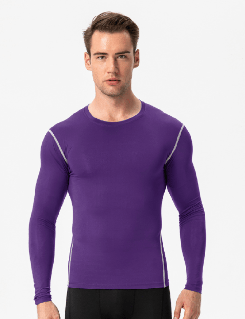 Heren Sneldrogende Longsleeve Crewneck met Stretch - De Mode OutletDMED4-SS004013