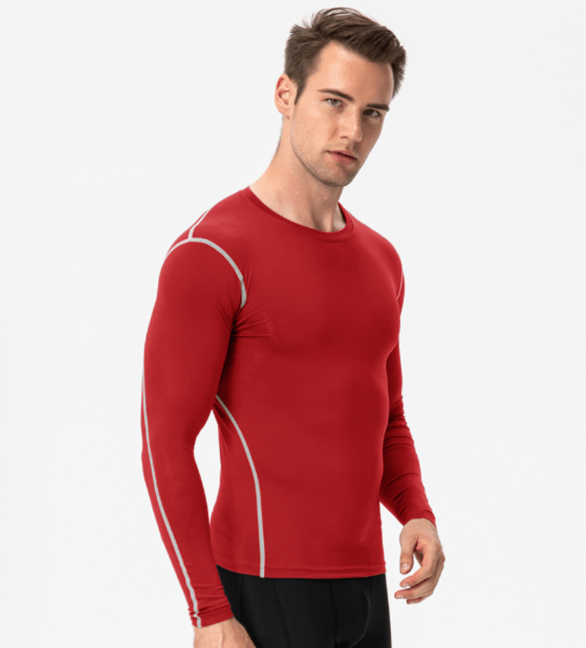 Heren Sneldrogende Longsleeve Crewneck met Stretch - De Mode OutletDMED4-SS004055