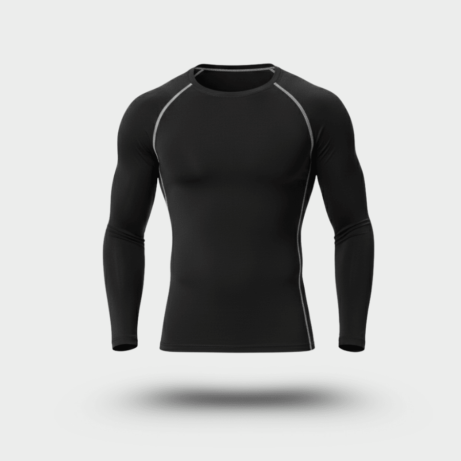 Heren Sneldrogende Longsleeve Crewneck met Stretch - De Mode OutletDMED4-SS004019
