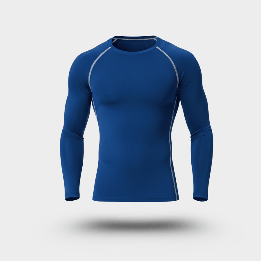 Heren Sneldrogende Longsleeve Crewneck met Stretch - De Mode OutletDMED4-SS004019
