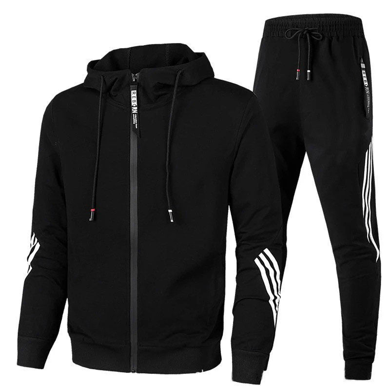 Heren Trainingspak met Ademend Ontwerp en Comfortabele Pasvorm - De Mode OutletSKU_1719587337210_386