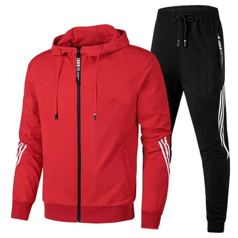 Heren Trainingspak met Ademend Ontwerp en Comfortabele Pasvorm - De Mode OutletSKU_1719587337210_706