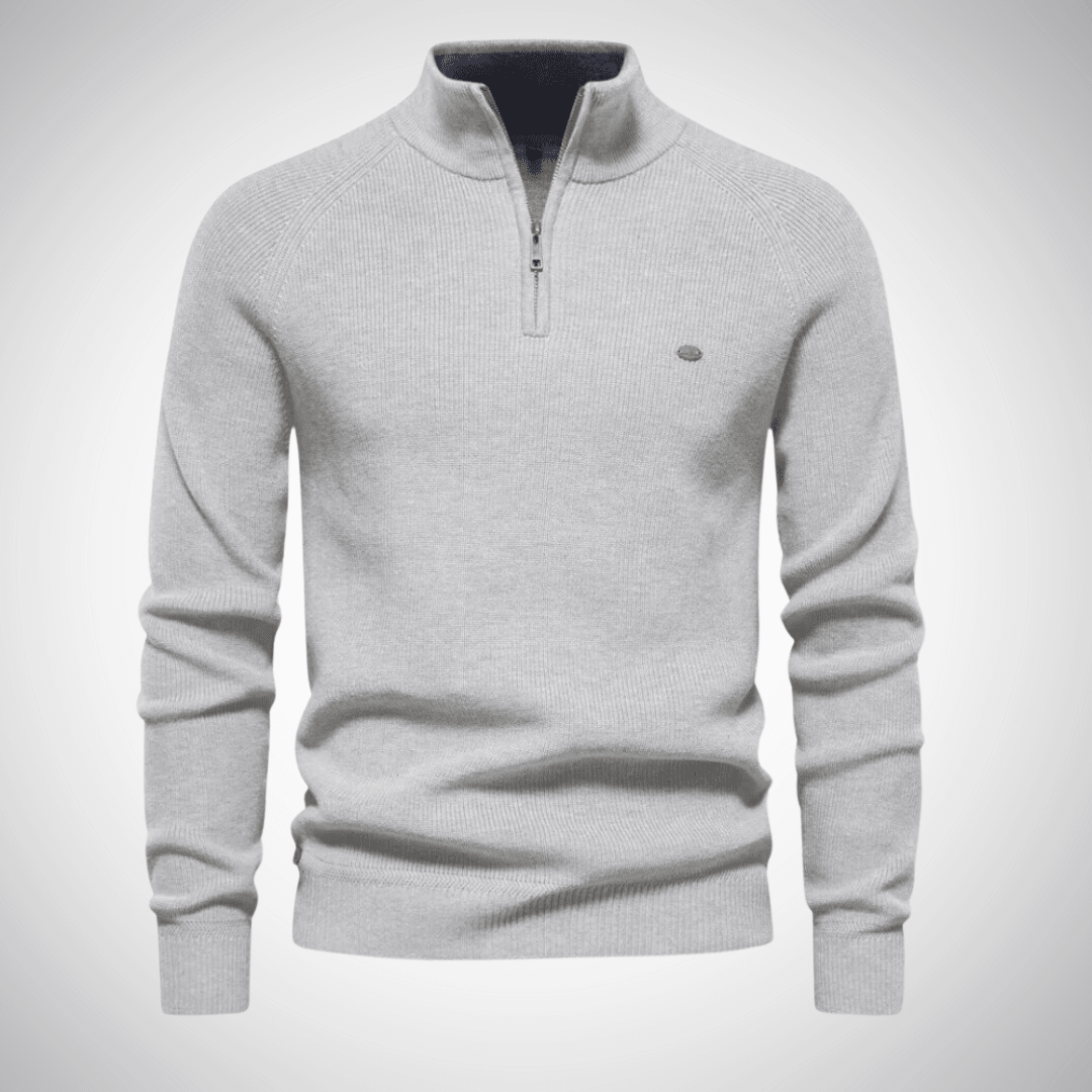 Heren Trui met Kwart Rits | Stijlvolle Pullover voor Elke Gelegenheid - De Mode Outlet14:200006151LightGrey;5:100014064EUR S 60-70kg