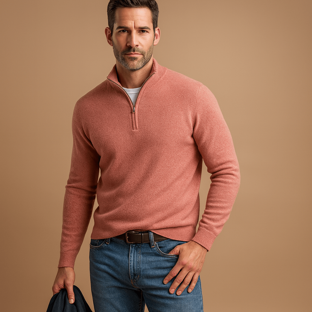 Heren trui met rits | Comfort en stijl voor elke dag - De Mode OutletGQ920033