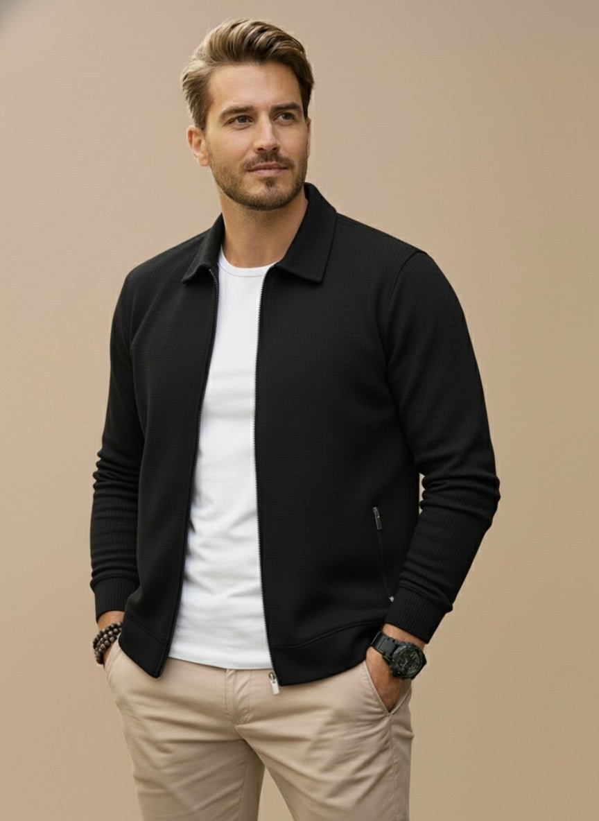 Heren Vest met Rits en Moderne Uitstraling - De Mode Outlet