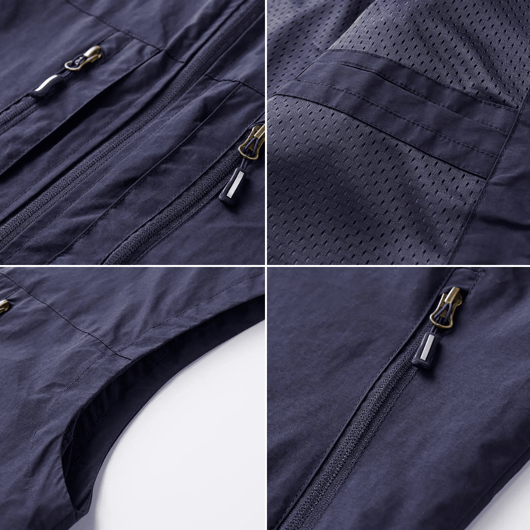 Heren Visgilet | Lichtgewicht Windbescherming voor Buiten - De Mode OutletDARK GREY-YY74P13